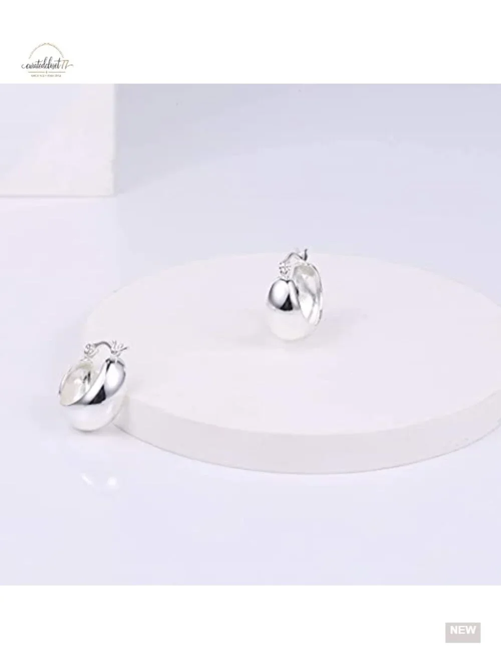 Chunky Silver Hoop Earrings Hypoallergenic 925 Sterling Silver Post